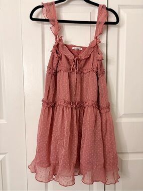 Coral flowy dress
